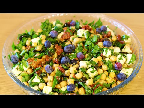 Ensalada de GARBANZOS Saludable ¡¡y muy rápida de hacer!!