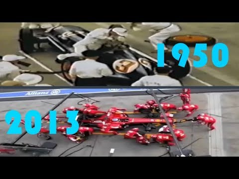 Fórmula 1 y la diferencia de tiempo en el "Pit Stop" - 1950  vs. 2013