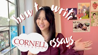 HOW TO WRITE YOUR CORNELL ESSAYS 2025–26 CYCLE (i got in :’))