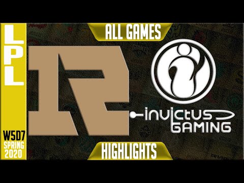 RNG vs IG Highlights ALL GAMES | LPL Spring 2020 W5D7 | Royal Never Give Up vs Invictus Gaming