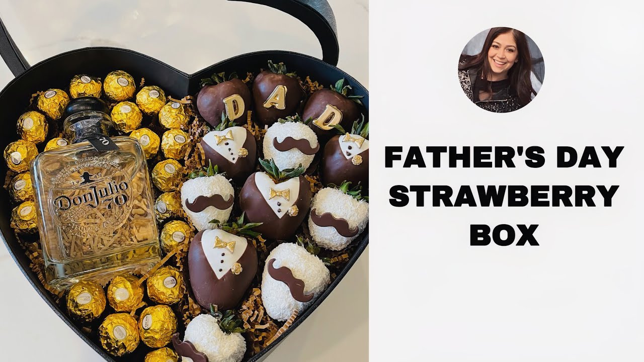 FATHE'S DAY STRAWBERRY BOX/ CAJA DE FRESAS CON CHOCOLATE PARA EL DIA DEL PADRE!