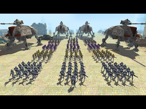 All Clone Legions Ambushed in Military Parade! - Men of War: Star Wars Mod Battle Simulator