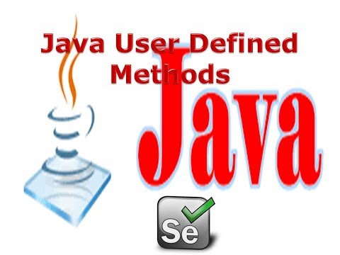 Selenium Lesson 14 Java Methods User Defined Methodsjava For Seleniumg C Reddy