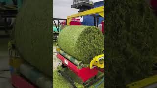 how to make grass into hay bales🤔It&#39;s really modern and easy.😎🤠 #Shorts