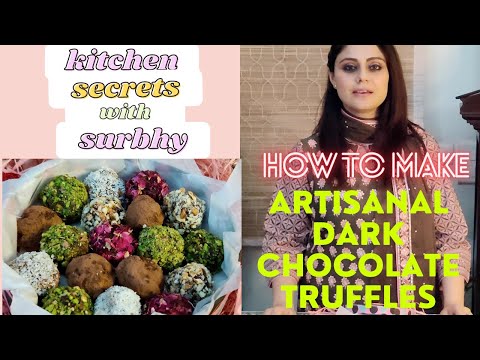 How to make ARTISANAL DARK CHOCOLATE TRUFFLES at home | So insanely delicious