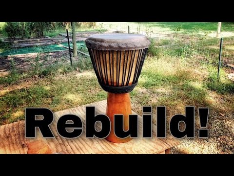Complete Djembe Rebuild - In 90 Seconds!