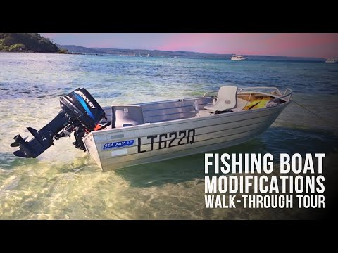 Fishing Boat Tour / Walk-Through (including diy milk crate fishing mods).