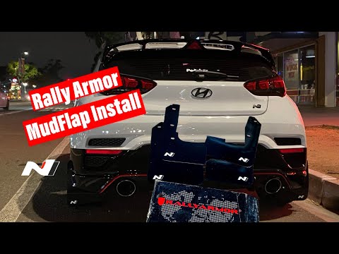 Rally Armor Mudflaps Install on 2019+ Hyundai Veloster N