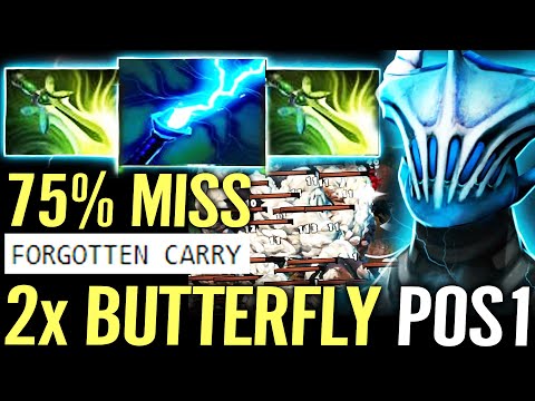 🔥 2x Butterfly Razor WTF Fogotten Carry — 75% Evasion + 216 DMG Static Link Fountain Farm Dota 2 Pro
