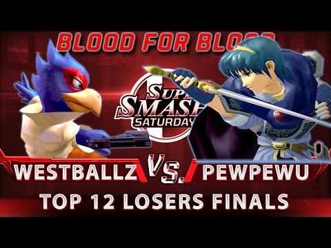 SSS: B4B - Westballz (Falco) vs. PewPewU (Marth) - SSBM Top 12 Losers Finals - Smash Melee