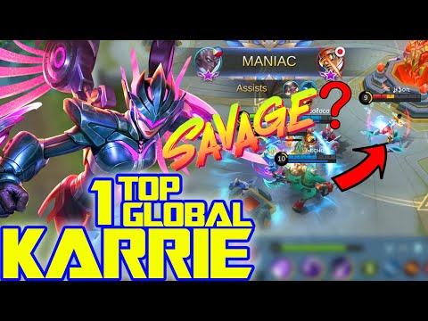 R.I.P. SAVAGE - Perfect Build Season 16 - Top 1 Global Karrie - Mobile Legends