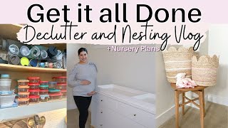 GET IT ALL DONE | Declutter and Nest With Me | Nursery Plans | Christmas Decor Prep