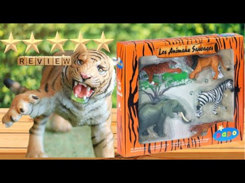 Review PAPO  - Wild animal set | lion, tiger, elephant, zebra, leopard| 50086