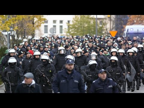 Arka Gdynia -  Lechia Gdansk Highlights cortege pyro and trouble in Stadion GOSiR