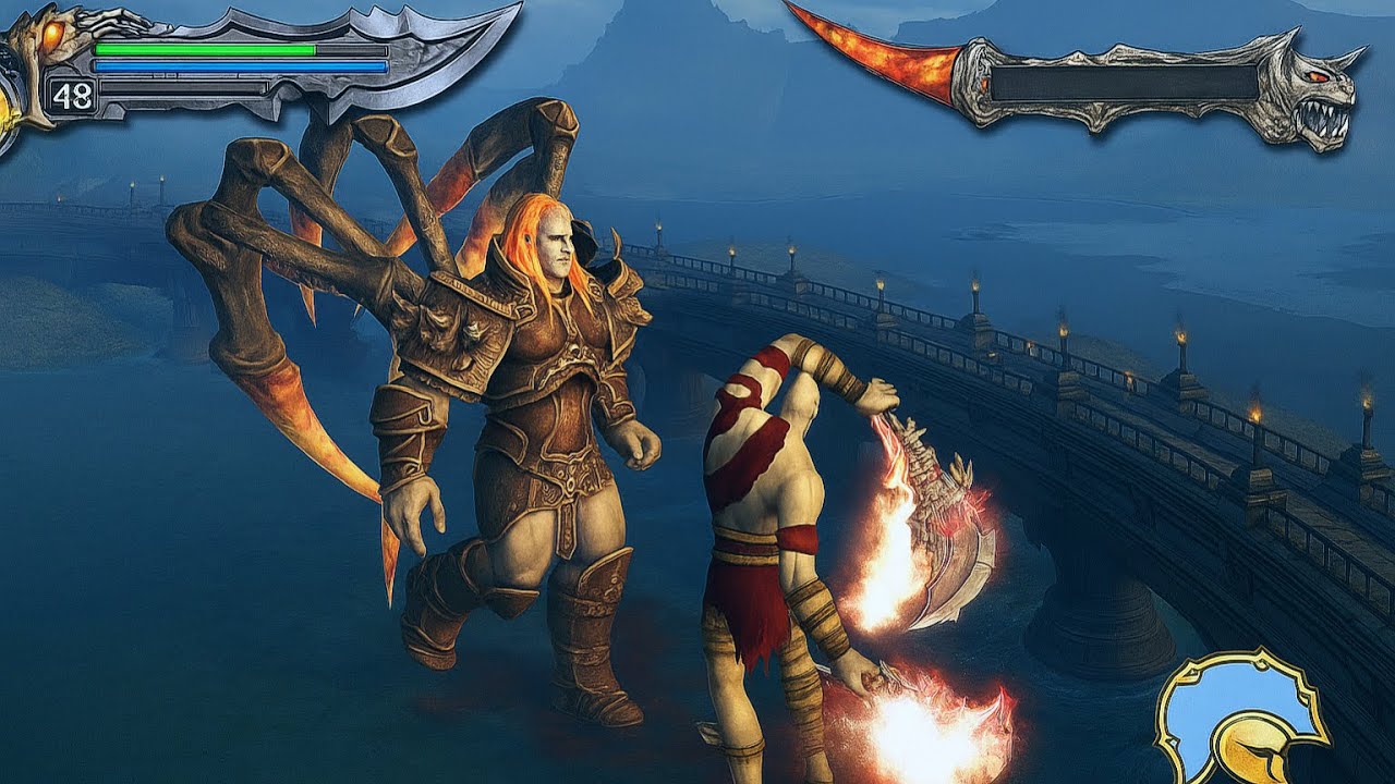 God of war 1 Kratos vs Ares Final Boss Fight (1080p 60fps)