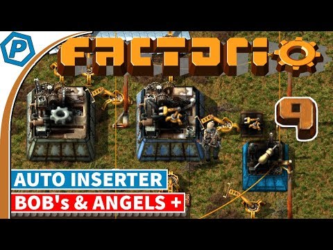 Factorio 0.16.x | Automating Inserters | Bob's & Angels, with Brain Melting | 9 | Modded Factorio