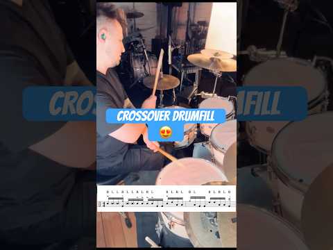 🥁EASY crossover drum fill 4+2 !🔥#drumfill #drumcam #drummer #drums #drumlessons #drummer #drumming
