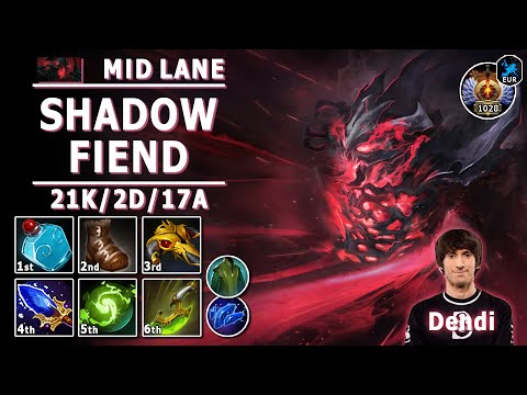 Shadow Fiend Mid Lane | 7.31b | Dendi Pos 2 SF Play | Dota 2 Immortal Gameplay