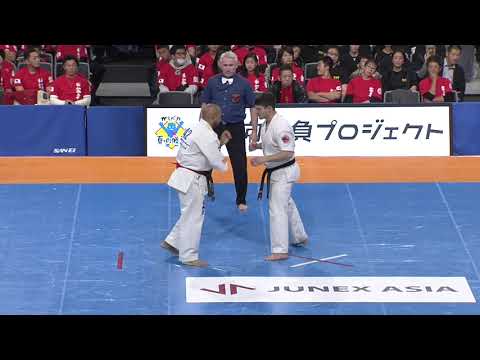 【新極真会】Court1 1st Round6 man Abdullah Mohammed vs Leo Liuzza The 12th World Karate Championship