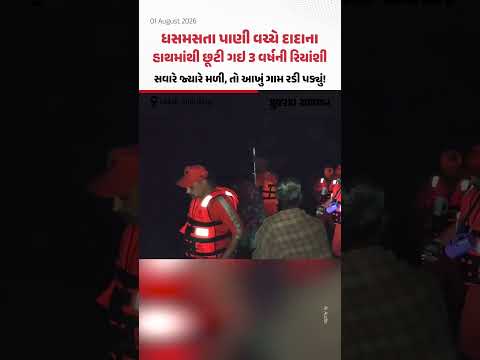 Bodeliમાં ધસમસતા પાણી વચ્ચે દાદાના હાથમાંથી છૂટી ગઇ 3 વર્ષની રિયાંશી, સવારે મૃતદેહ મળતાં અરેરાટી! Bodeliમાં ધસમસતા પાણી વચ્ચે દાદાના હાથમાંથી છૂટી ગઇ 3 વર્ષની રિયાંશી, સવારે મૃતદેહ મળતાં અરેરાટી!