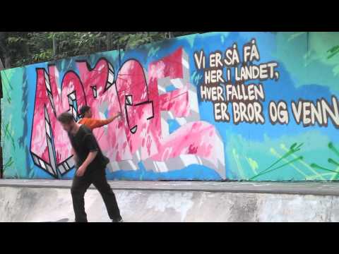 Graffiti til minne om 22. juli 2011