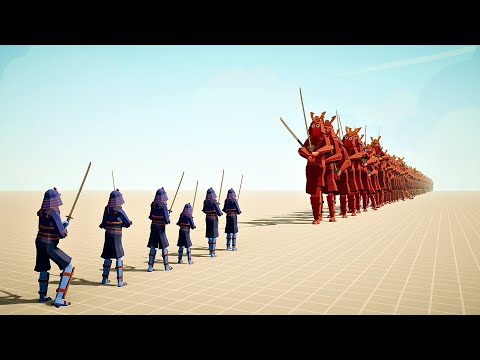 100x SAMURAI vs SAMURAI GIANTS | TABS Totally Accurate Battle Simulator