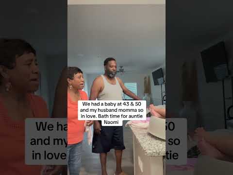 We had a baby at 43 & 50 and my husband mom 77 and don’t play about our daughter #truemothers
