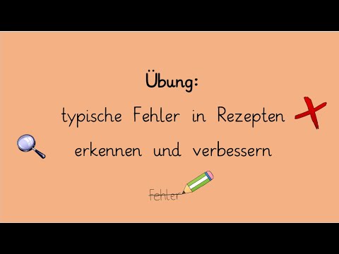 Recipe writing - Exercise: Find and correct errors
