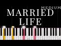 Married Life - Up | MEDIUM Piano Tutorial