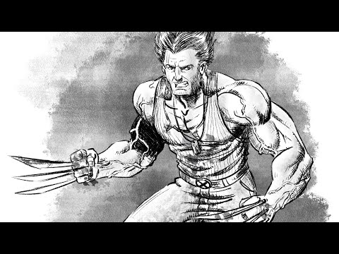 Wolverine drawing in iPad pro