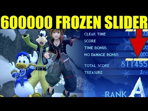 How to get the Shield Shredder Trophy Kingdom Hearts 3 (Score 600,000 Points In Frozen Slider)