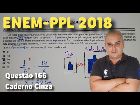 ENEM 2018 - PPL - Questão 166 - Caderno Cinza - Um vaso decorativo quebrou e os donos vão encomendar