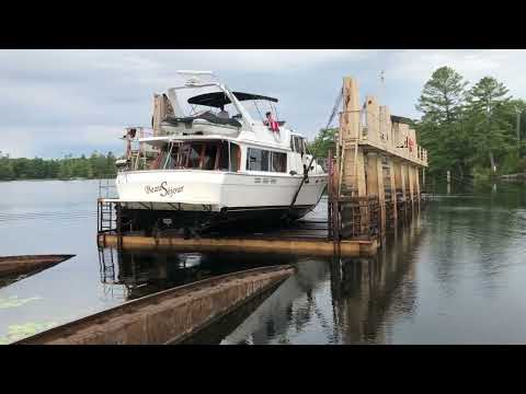 Big Chute Marine Railway  A huge rail car to move boats between waterways