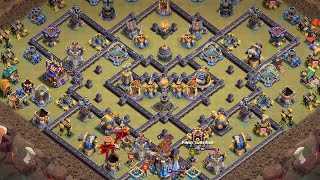 【クラクラ】❤️❤️あゆゆ❤️❤️さんのスピアスローワーラッシュ TH18全壊