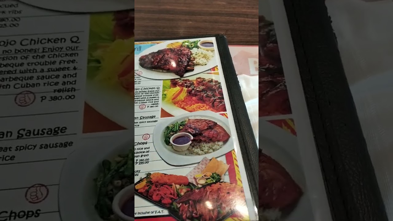 Bigby's menu at festive walk iloilo