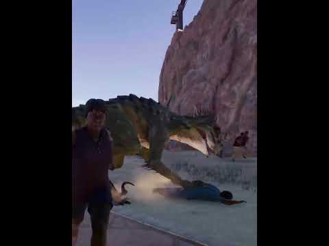 Scorpius rex attacks humans : Jurassic World Evolution 2 #shorts