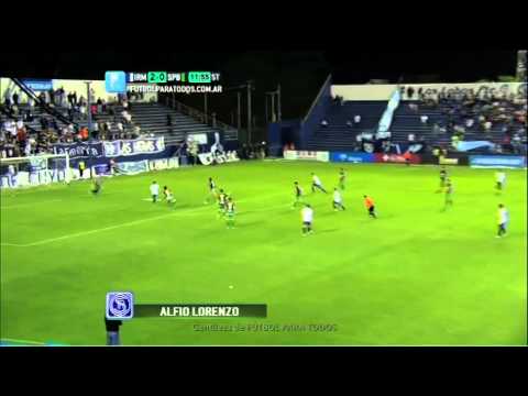 Gol de Lorenzo. Independiente RM 2 - Sp. Belgrano 0. Fecha 14. Torneo Primera B Nacional. FPT.