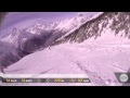 Домбай 2013 сноуборд трасса по 6-креселкой 62 км/ч 