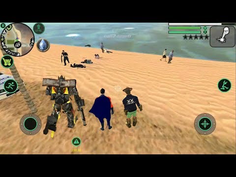 ► Transformer Truck vs Superhero Superman vs Vegas Hero - Vegas Crime Simulator #56