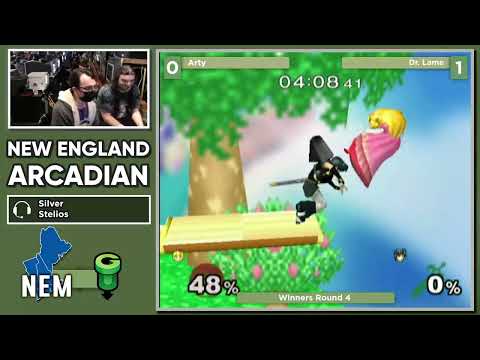 NE Melee Arcadian 9 - HoG | Arty (Peach) vs. Dr. Lame (Marth) - SSBM WR4