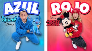 Comprando TODO de UN SOLO COLOR: Azul VS Rojo / Stitch VS Mickey Mouse Comprando TODO de UN SOLO COLOR: Azul VS Rojo / Stitch VS Mickey Mouse