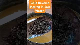 Gold Reverse Electrolytic in Salt Water #science #experiment #chemistry #goldrecovery