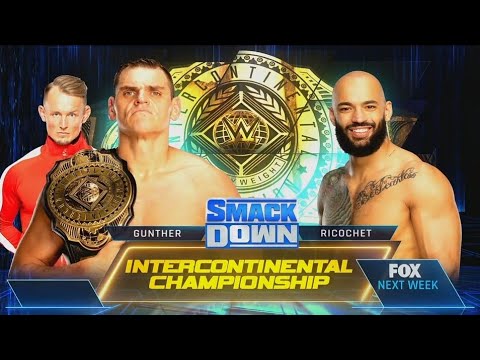 Gunther vs Ricochet (Intercontinental Championship - Full Match)