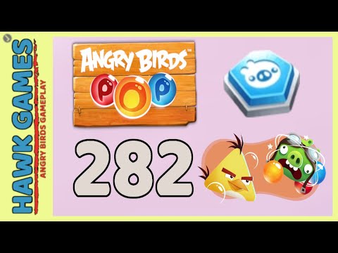 Angry Birds Stella POP Bubble Shooter Level 282 - Walkthrough, No Boosters