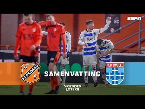 VOLENDAM dieper in problemen na hattrick invaller DRUIJF 3️⃣ | Samenvatting FC Volendam - PEC Zwolle