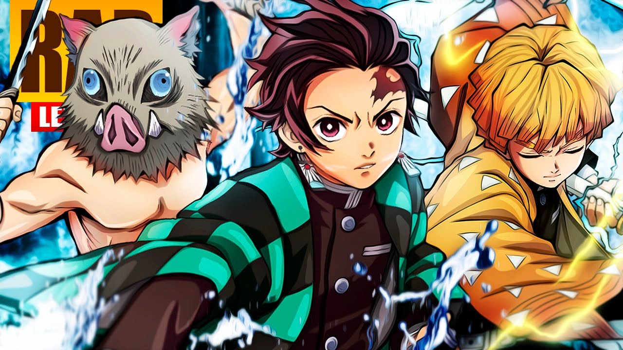 Rap do Tanjiro, Zenitsu e Inosuke 🌊⚡🐗 (Demon Slayer) | NOITE DE CAÇA | LexClash, WB e Akashi Cruz