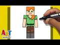Wie Zeichnet Man MINECRAFT MÄDCHEN ALEX Neue Skin Charaktere Minecraft