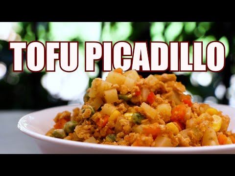 Tofu picadillo using vegetable replacing animal meat❤️quick tofu recipe for dinner