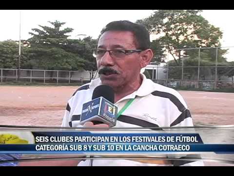 Festival de fútbol categoría sub 8 y sub 10 en la cancha cotraeco.