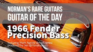 Video thumbnail for Guitar of the Day: 1966 Fender Precision Bass Sunburst | Norman's Rare Guitars by Normans Rare Guitars